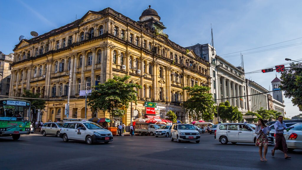 Pansodan Street, Yangon.